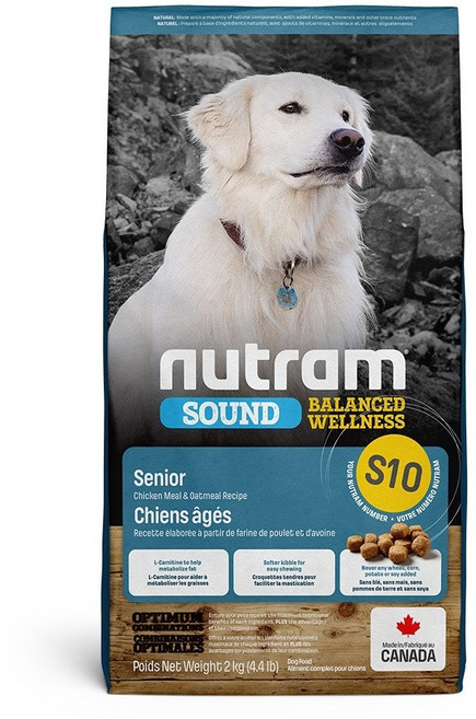 NUTRAM 紐頓 全系列 犬飼料 小包裝, 1個, S10雞肉燕麥老犬2kg, 2kg, 雞肉+燕麥