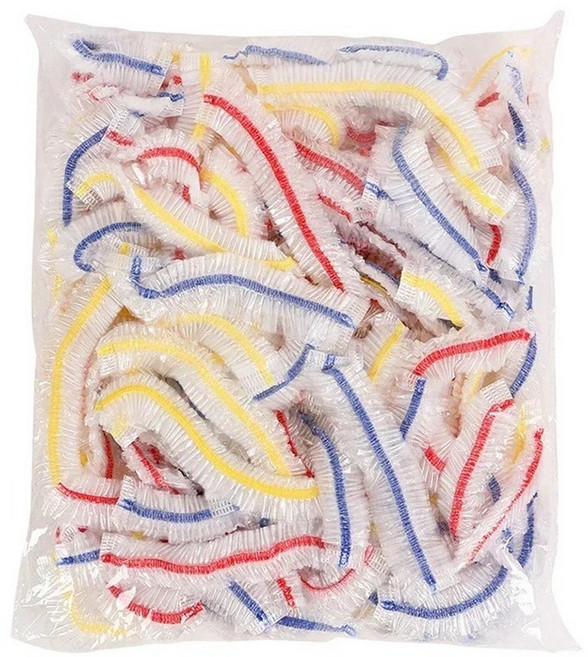 일회용 식품 커버 신선 유지 플라스틱 다채로운 탄성 랩 뚜껑 접시 주방 나일론 포장 보관, 05 200PCS