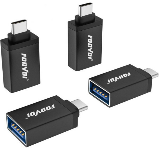 USB C에서 어댑터 4-Park 타입 C 남성에서 3.0 여성 OTG 맥북 프로 크롬북 픽셀북 마이크로소프트 삼성 갤럭시 S8 9 10 20 21 S22 울트라 플러스 노트와, USB C에서 어댑터 4-Park 타입 C 남성에서 3