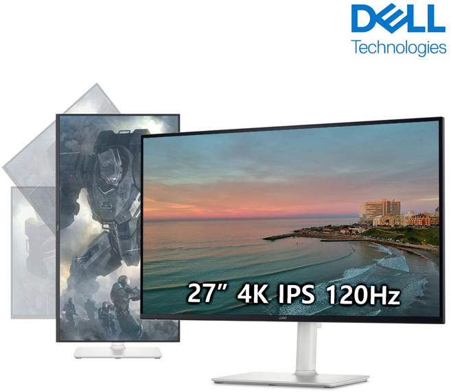 DELL S 27 모니터 4K UHD IPS 120Hz 피벗 스피커 3년품질보증, S2725QS, 68.4cm