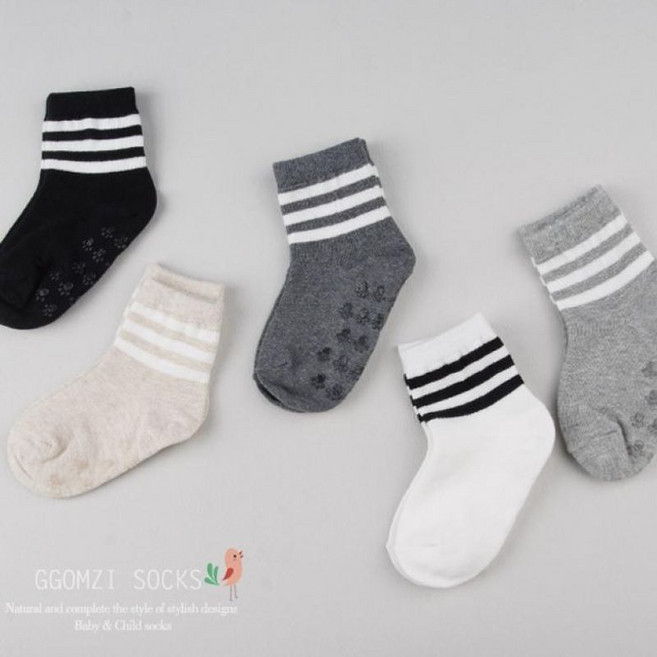 꼼지 아동용 H리치 삼선양말 5족세트