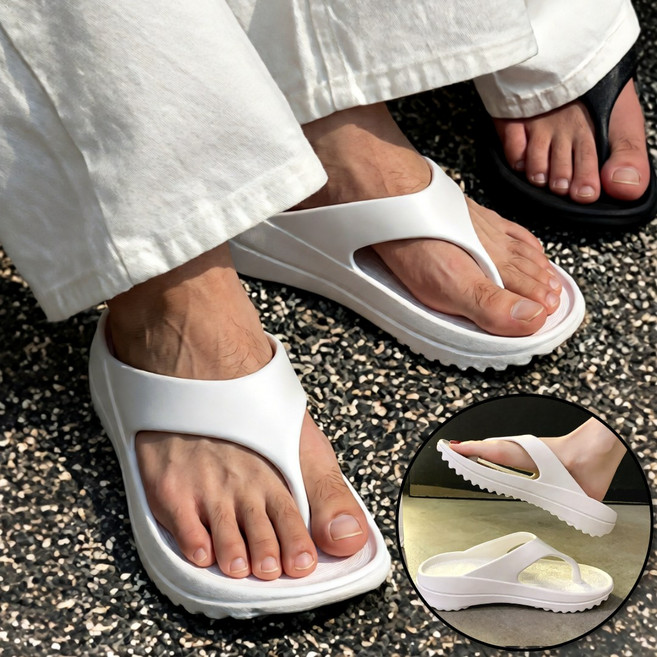 지애랑 "저 세상 착용감" 남성 여성 키높이 쪼리 플립플랍 경량 슬리퍼