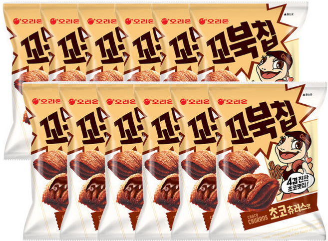 꼬북칩 초코츄러스맛 입 박스, 80g, 12개