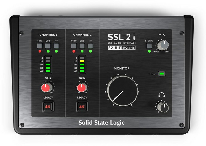Solid State Logic (SSL) 솔리드 스테이트 로직 SSL2 MkⅡ 오디오 인터페이스, 단일 옵션, SSL2 Mk ll