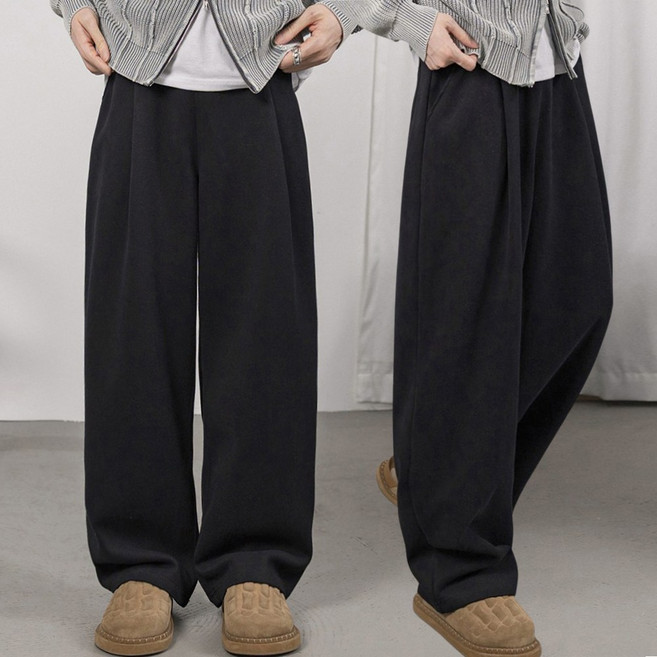 FITOJIM 남자 트레이닝바지 원턱 벌룬 와이드팬츠 츄리닝 바지