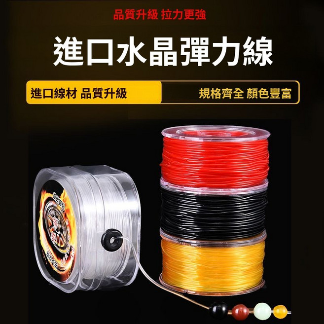 手串彈力繩 透明彈力線 水晶線 穿珠線 耐磨不易斷, YX透明0.8限時體驗款20米,送引線, 1個