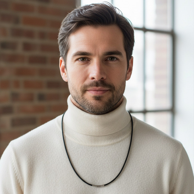 [써지컬 스틸] 미국 아마존 3년 연속 스테디 셀러 르포렘 가죽 끈 목걸이 스테인레스 걸쇠 무펜던트 가벼운 착용감 데일리 선물 미니멀 남녀공용 패션악세사리 by Leporem