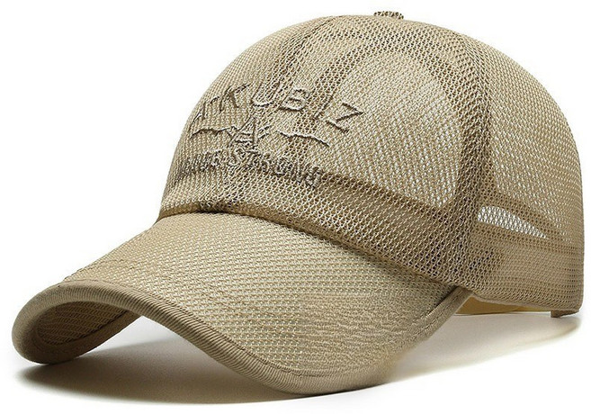 NEW 야구모자 러닝모자 남녀공용봄여름가을 메쉬 모자 남 여름용 망사 선캡 통기 낚시 선캡 소프트 통풍 원단, 카키, 모든 야드