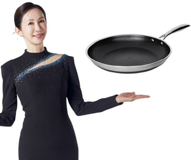 전인화의 블랙큐브 쿡셀 홀로그램 큐브 프라이팬, 1개, 스테인리스, 28cm