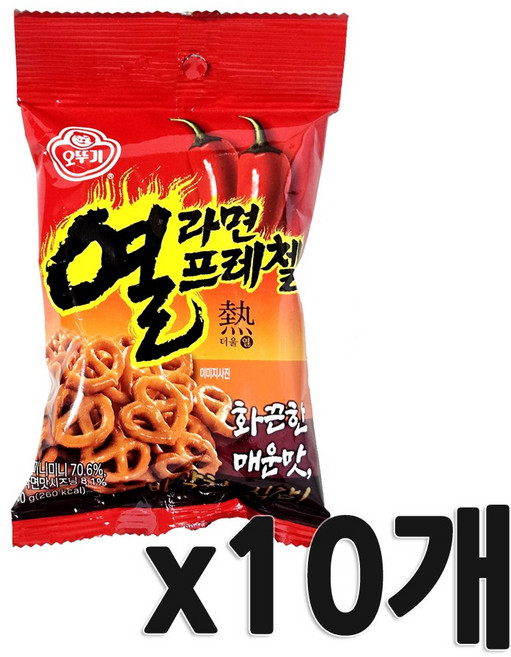 열라면프레첼, 10개, 50g