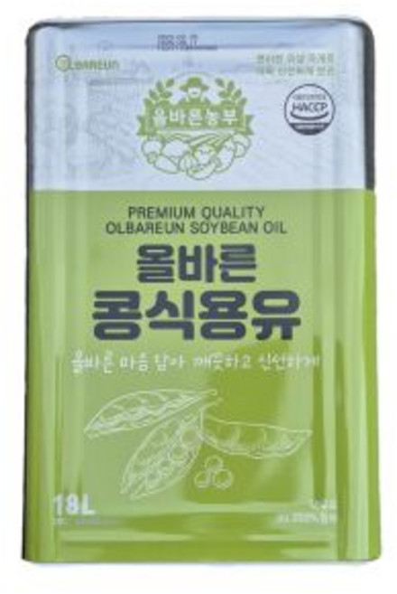 (주)올바른농부올바른 농부 올바른 콩식용유 18L