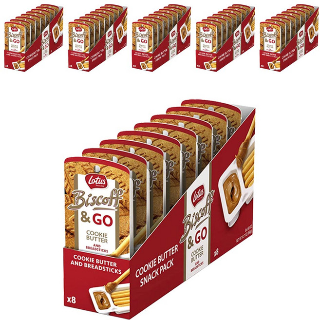 로투스 비스코프 & 고 쿠키 버터 앤 브레드스틱, 360g, 6개