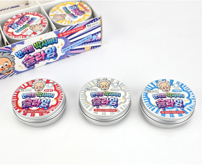 반짝펄 오로라 박사퍼티 슬라임 유리슬라, 3개, 50g, 레드1P+퓨어1P+블루1P