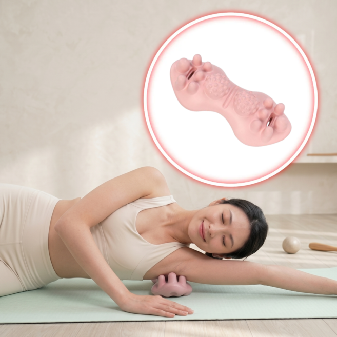 Deepflow 근막이완 겨드랑이 마사지기 딥티슈 림프마사지 코어 부유방마사지기, 핑크, 1개