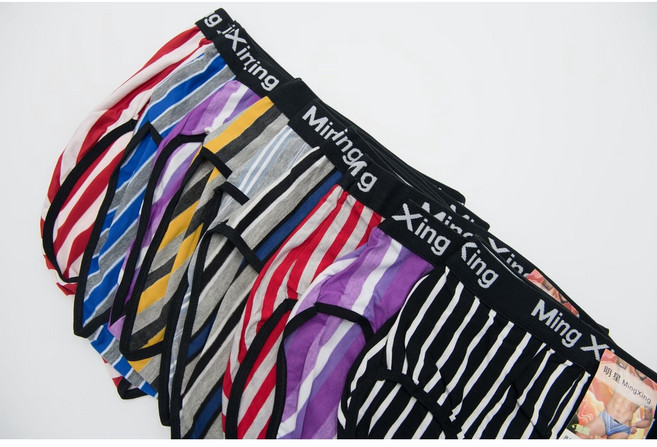 Ming Xing 三角褲 條紋款 舒適貼身彈性內褲