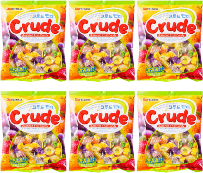 동아제과 크루드캔디, 280g, 6개