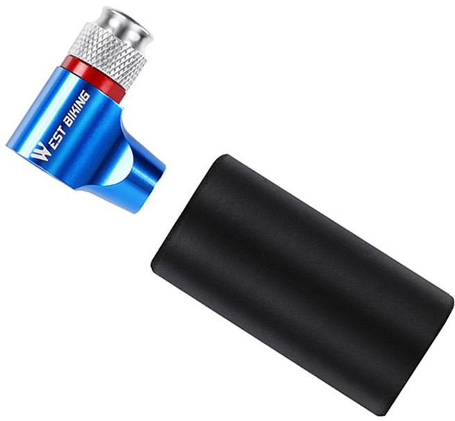 시그니처베이지 CO2 인젝터 자전거 휴대용 펌프 YPZ087, 1개, 블루