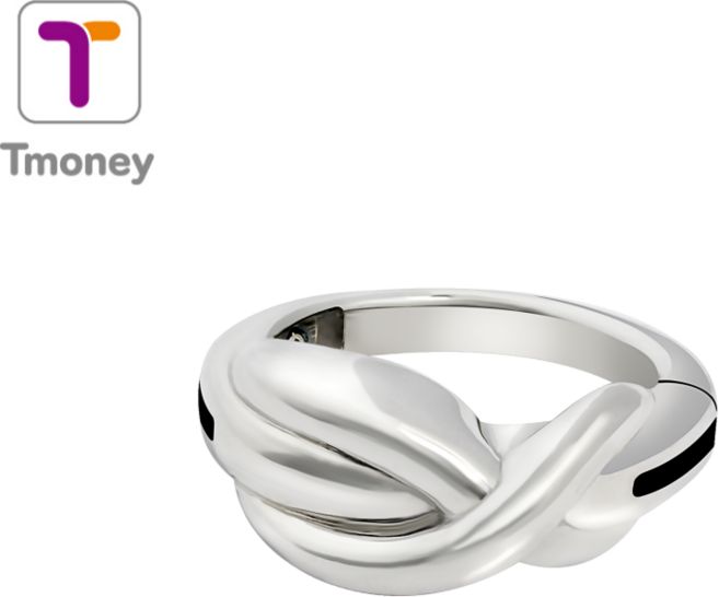 [NO.11 트윈 웨이브] EZ링 온블리프 티머니반지 교통카드반지 실버반지 SILVER 커플링 스마트링 출퇴근반지 교통카드 스마트주얼리 충전반지 티머니 학생반지 ONBLEEP