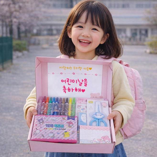 문구세트 초등 입학 여아용 산리오 학용품 선물 포장, 1세트, 마이멜로디
