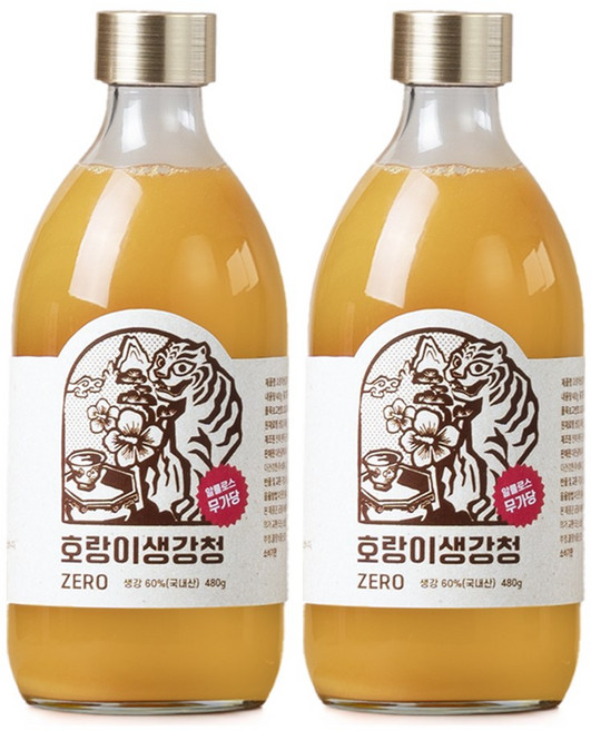 팔팔호랑이 제로 생강청 생강차 생강진액, 480g, 2개, 1개입