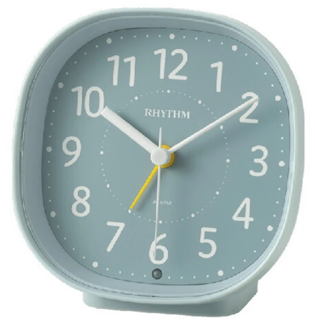 리듬 RHYTHM 아날로그 알람시계 무소음 연속초침 스누즈 라이트블루 R674 - 쿠팡