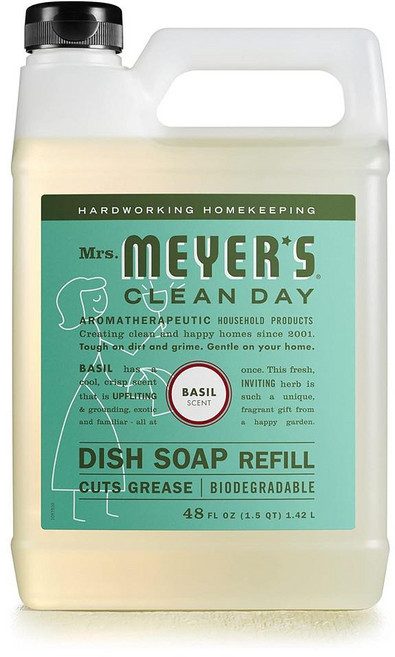 미세스 메이어스 클린데이 주방세제 리필 바질 MRS. MEYER'S CLEAN DAY Liquid Dish Soap Refill, 1개, 1.42L