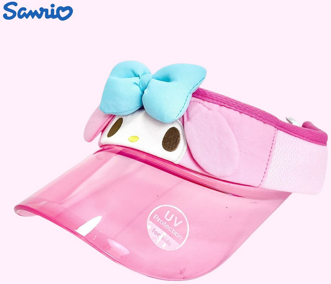 산리오 마이멜로디 선캡 입체 헤드 젤리 핀캡 캐릭터 어린이 자외선 차단 썬 캡 키즈 아동 유아 여름 모자