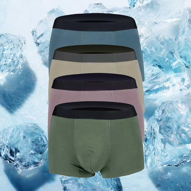 남성 프레임 모달 드로즈 팬티 남자속옷 4종세트 솔리드