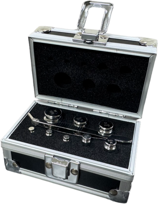 Dr.秤 磅秤電子秤專用 M1等級鋼鍍鉻標準砝碼套組 附盒子夾子 高光澤度 校正用 含稅 實驗室課程教學 砝碼 天平砝碼, 1個, 【總重100g】1g~50g