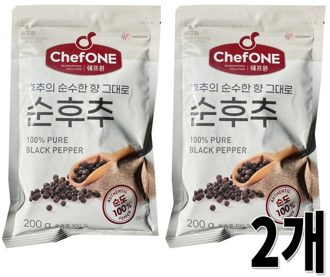 대상 쉐프원 순후추, 2개, 200g