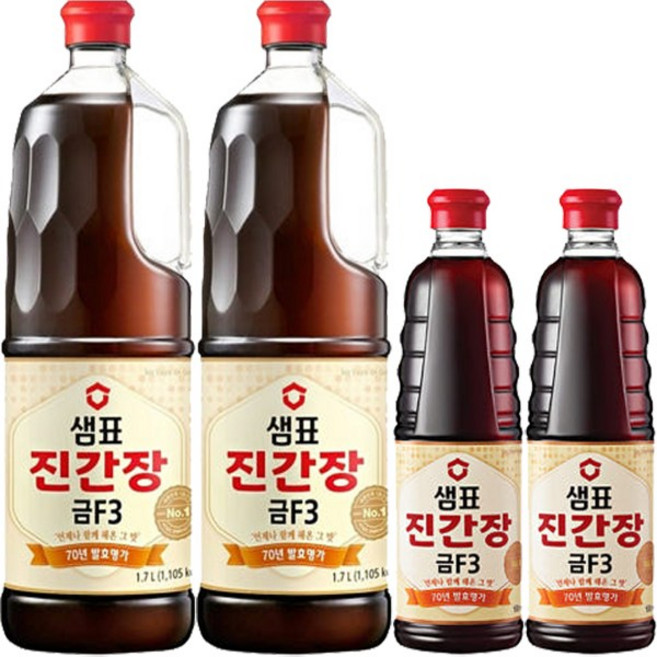 샘표 진간장 금F3 (1.7L+500ml) x 2세트, 2.2L