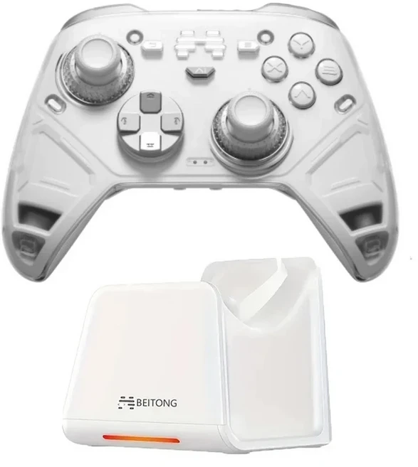 베이통 쿤펑 70 엘리트: 스위치 2 PC 모바일 및 팀용 AI 강화 무선 컨트롤러 적응형 트리거 탑재, 02 KP70 and charging