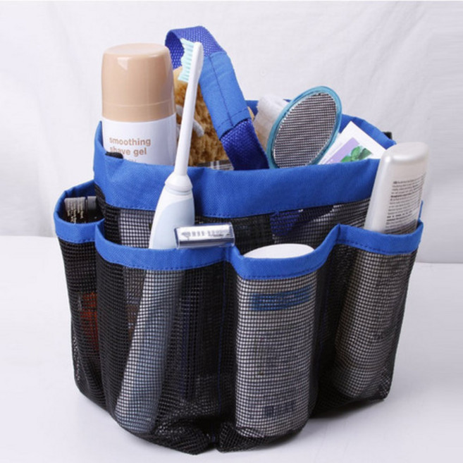 알맹 물빠지는 메쉬세면 목욕가방 블루 AMCMB22, 4개