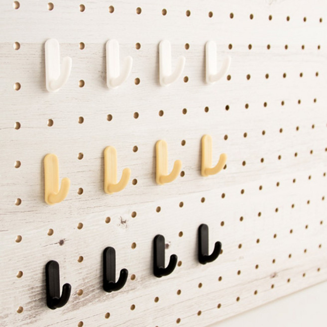 끼우는 타공판고리 1+1 타공판악세사리 타공판후크, 베이지 1+1