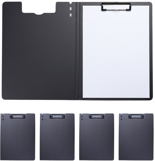 베나인 커버형 A4 클립보드, 5개, 블랙