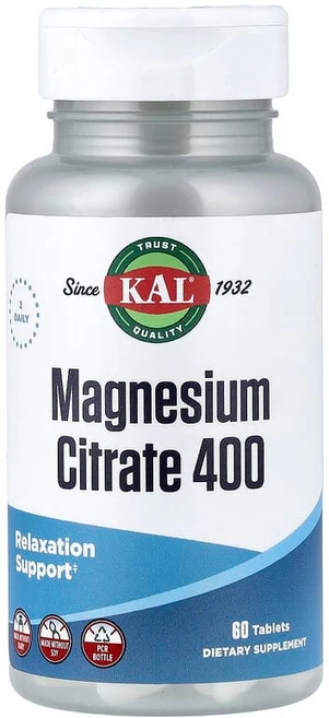 KAL 마그네슘시트레이트 400 60정(1정당 200mg) CAL-13455, 1개, 60정 - 쿠팡