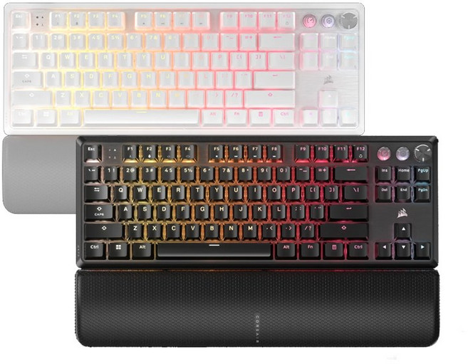 CORSAIR 海盜船 K70 PRO TKL 電競鍵盤 磁軸 8K輪詢率 自訂觸發 有線鍵盤 機械鍵盤 遊戲鍵盤, 黑,主商品