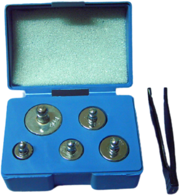 鍍鉻砝碼組合 105克 校正電子秤珠寶秤料理秤專用 附夾子 盒裝, 銀色, 105克砝碼, 0.105kg