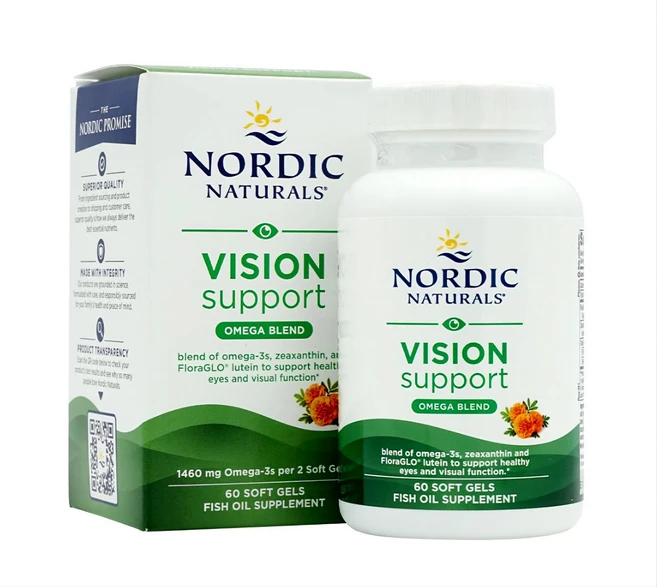 노르딕 내추럴스 비전 서포트 오메가 루테인 제아잔틴 오메가3 1460mg 60소프트젤, 노르딕 내추럴스 비전 서포트 오메가 혼합물 1460mg, 1개 - 쿠팡