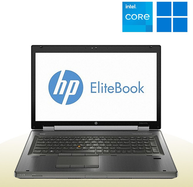 HP 저렴한 업무용 가성비 싼 사무용 리퍼 노트북 17인치 엘리트북 8760W i7 방전