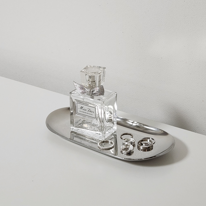 소프트헤드라이트 모던 악세사리 향수 트레이, 실버