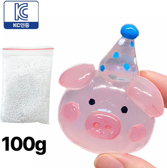 오르네르 KC인증 물에 녹는 플라스틱 투명 클레이 DIY 키링 만들기, 1개, 100g