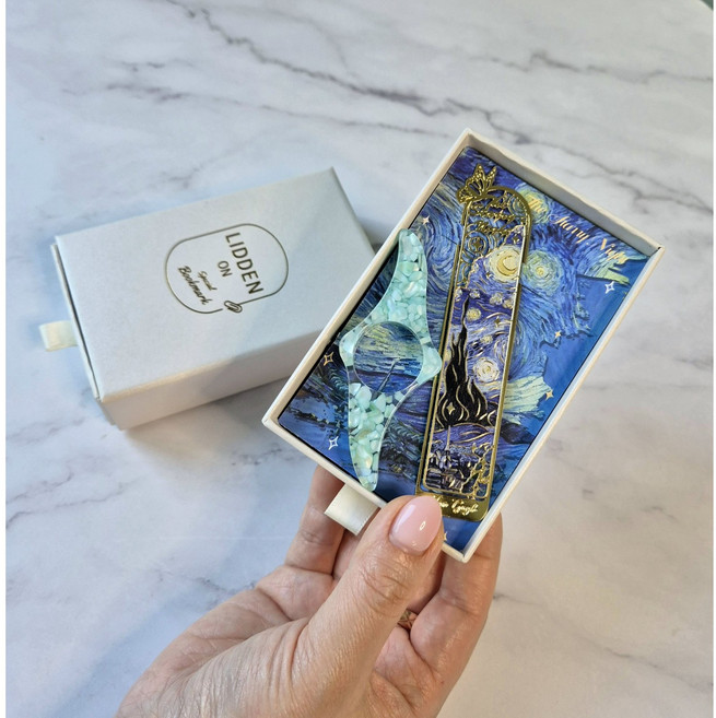 리든온 명화 북마크 북링세트 책갈피선물, 1세트, 별이빛나는밤