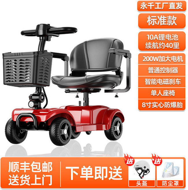 四輪代步車 雙人電動車 續航120里 600W電機, 1個, 標準款10安鋰電