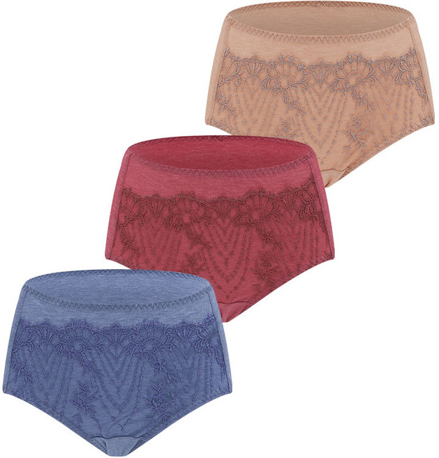 제임스딘 레이스 여성 데일리 맥시팬티 3매입