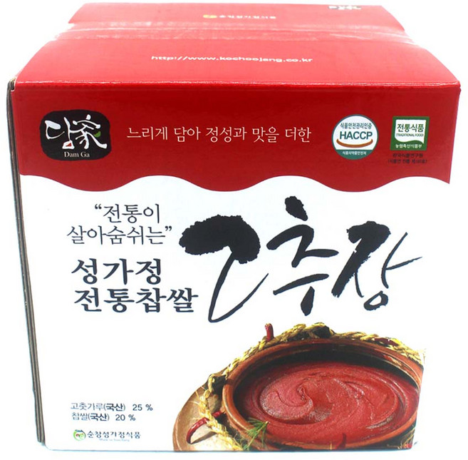 성가정 전통 찹쌀고추장 5KG 지함, 1개