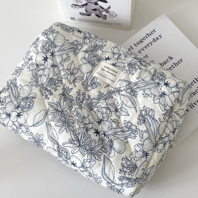 바닐라제이 플로럴 패턴 3종 파우치 여행용파우치 정리파우치 화장품 파우치