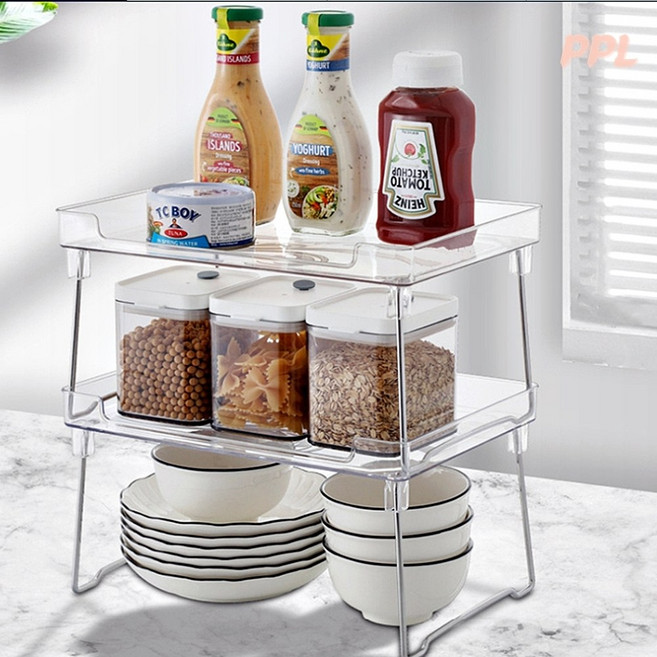 거실 선반 인테리어 씽크대 정리 선반 화장품 정리 미드센추리, 2단