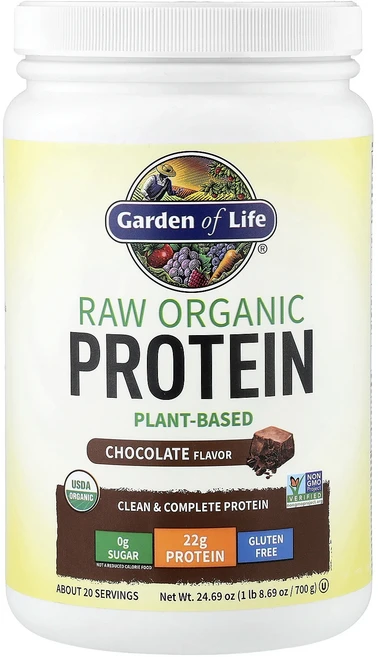 몸관리하세요 겨울입니다 Garden of Life 무가공 유기농 단백질 초콜릿 700g(1lb 8.69oz) 특별관리진행, 1개, 700g - 쿠팡