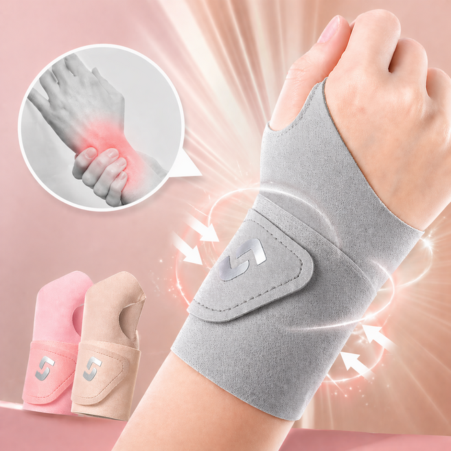 DW 고탄력 밸크로 엄지손가락 강력지지 손목보호대 손가락 스포츠 아대, 그레이, 1개